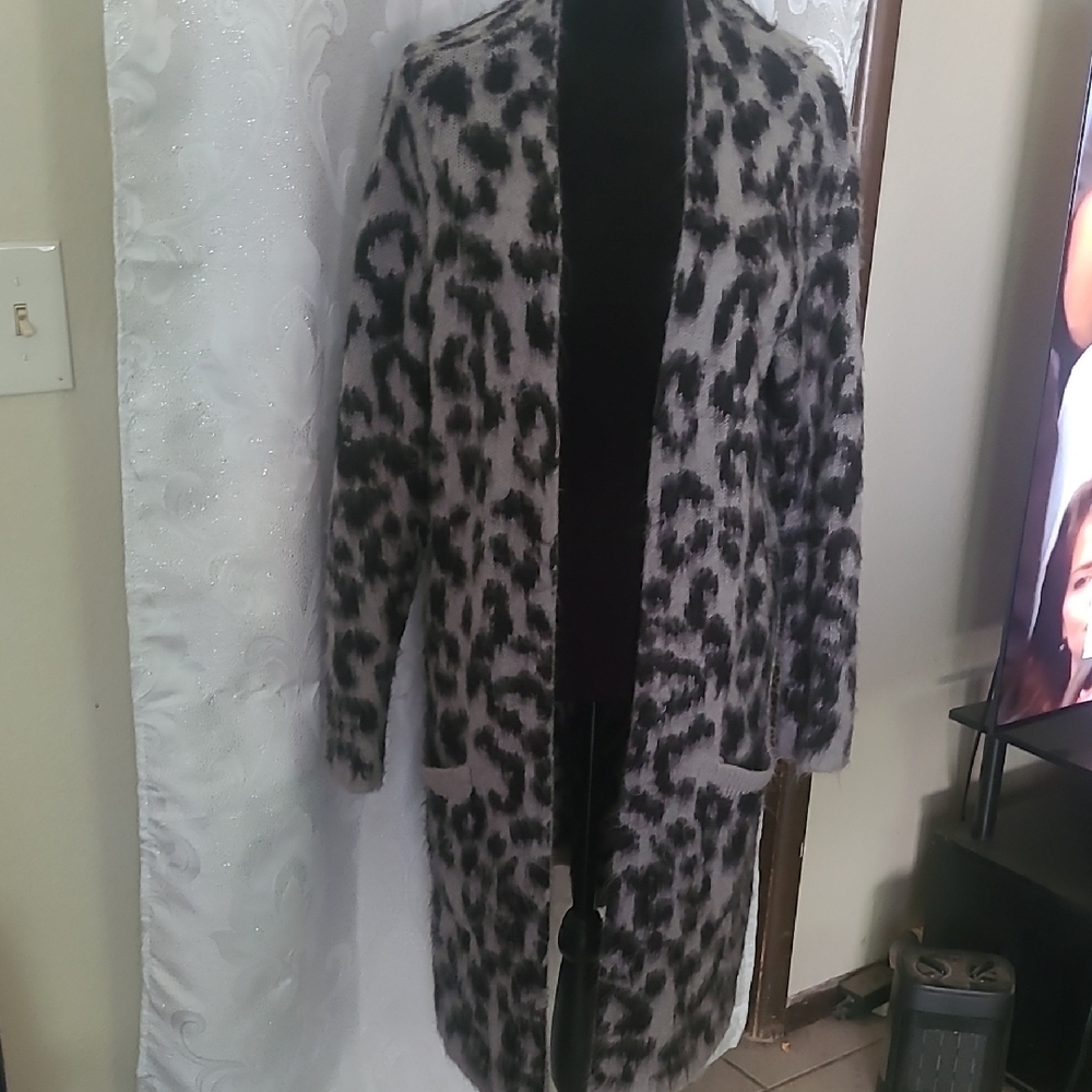 Torrid Black and Gray Patterned Coat